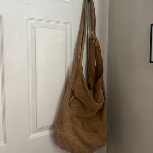 Free People Tan Suede Hobo Bag
